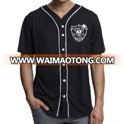 100% polyester custom baseball jersey black youth sublimated printing baseball uniforms