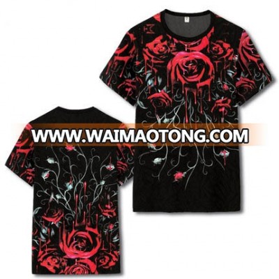 OEM Customized Short Sleeve Digital Dye Sublimated Jersey Polyester Spandex Sublimation 3d T-Shirt Printing