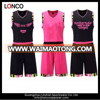 Latest Best USA Youth Dry Fit Blank Sublimation Reversible Basketball Jersey Uniform Set Custom Logo Design 2017