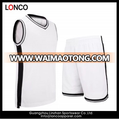 Latest design custom best blank youth screen print dry fit reversible basketball uniform