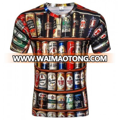 Fashionable Customized Digital Sublimation Printing 3d T Shirt,sublimation 3d printing your own jersey unisex with logo