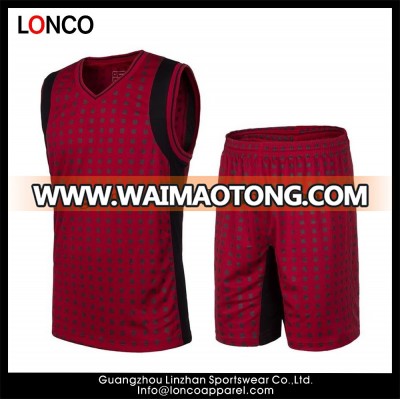 Latest design mesh polyester blank sleeveless sublimation basketball jersey basketball uniforms reversible